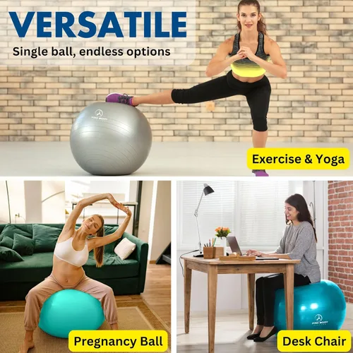 Miniatura 3 de ProBody Pilates Pelota de yoga - Pelotas de ejercicio, varios tamaños, para estabilidad, embarazo, entrenamiento y terapia física