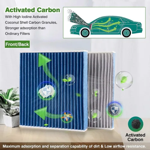 Miniatura 4 de Paquete de 2 filtros de aire de cabina HEPA para Toyota Camry/Corolla/4Runner Sienna Tundra RAV4 Lexus RX350 activado CF10285 accesorios de repuesto