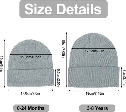 Miniatura 3 de Gorro de punto para niños pequeños con bordado de tractor para otoño e invierno