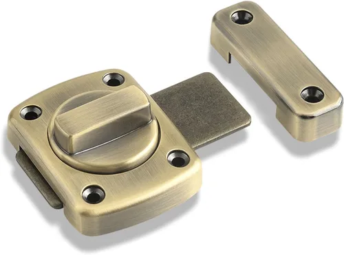 Miniatura 8 de SooGree - Cerradura de puerta de seguridad, cerradura de perno, cerradura de resorte giratorio sólido/cerradura de puerta para mascotas, muebles