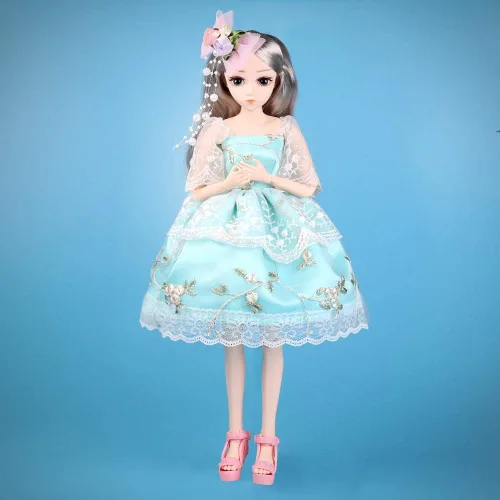 Miniatura 4 de UCanaan BJD Dolls 1/4 SD Smart Doll 18 pulgadas 18 bola articulada muñeca DIY juguetes con juego completo de ropa, zapatos, peluca, maquillaje