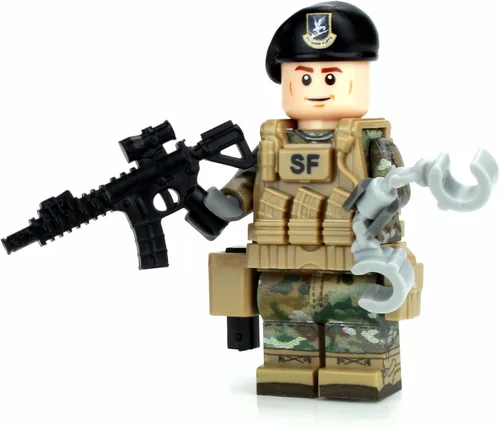 Battle Brick - Minifigura coleccionable de 1.6 pulgadas de alto de las fuerzas de seguridad de la Fuerza Aérea Airman OCP | Minifigura militar