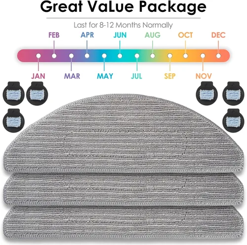 Miniatura 7 de Paquete de 9 almohadillas y mechas para trapeador Combo i5+ para irobot Roomba Combo j5, Combo j5+, Combo i5, Combo i5+ Robot aspirador y trapeador