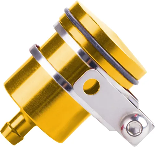 Miniatura 9 de Depósito de aceite universal de aluminio para motocicleta, depósito de líquido de freno, apto para Yamaha, Kawasaki, Honda, Suzuki, BMW y más (negro)
