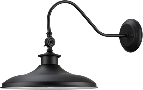 Miniatura 11 de Globe Electric Wren - Aplique de pared de 1 luz, negro mate, cable de diseño de tela trenzada negra de 6 pies, interruptor basculante
