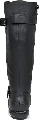 Miniatura 5 de DREAM PAIRS - Botas de invierno altas hasta la rodilla con forro de piel sintética para mujer