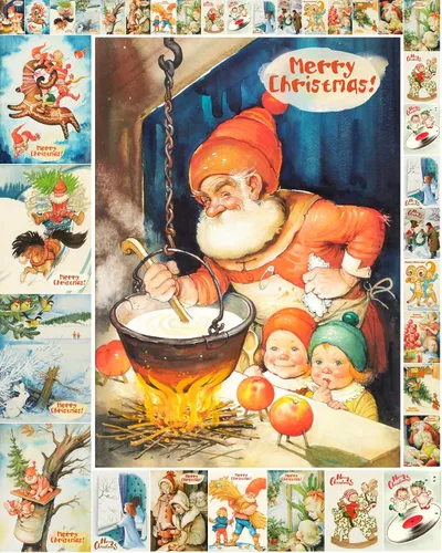 Miniatura 15 de Decoupage - Paquete de papel (35 hojas de 6 x 8 pulgadas), aldeas victorianas frías de invierno y cielos nocturnos increíbles, Navidad, FLONZ