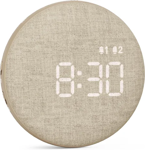 REACHER Reloj despertador vibratorio de viaje para adultos con sueño pesado, reloj despertador digital doble, compacto debajo de la almohada,