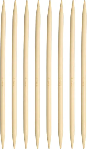 Miniatura 15 de HARFINGTON 8 agujas de tejer de bambú de doble punta tamaño EE.UU. 0 (0.079 in) 7.9 pulgadas (7.9 in) rectas para proyectos de hilo de tejer