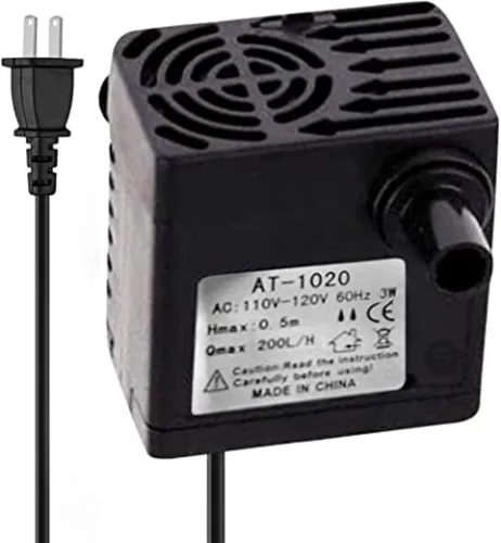 Miniatura 2 de SunGrow 55 GPH 3W pequeña fuente de agua sumergible para gatos y perros, bomba de agua para acuario, tanque de peces de acuario, mini bomba de agua