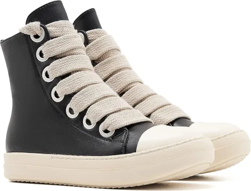 Miniatura 2 de AmoreParis Tenis altos para mujer, con cordones, cómodos, con cremallera, plataforma