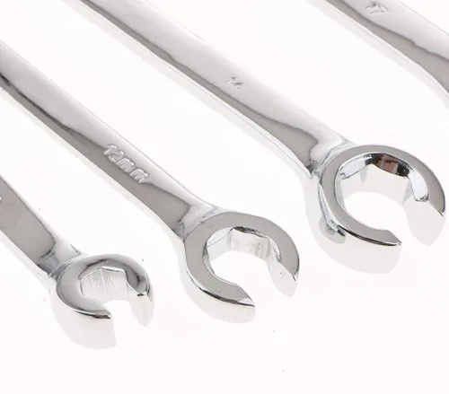 Miniatura 2 de Llave de tuerca acampanada, llave de tubo de freno, llave de extremo abierto doble para tubo de combustible compensado, acero al cromo vanadio