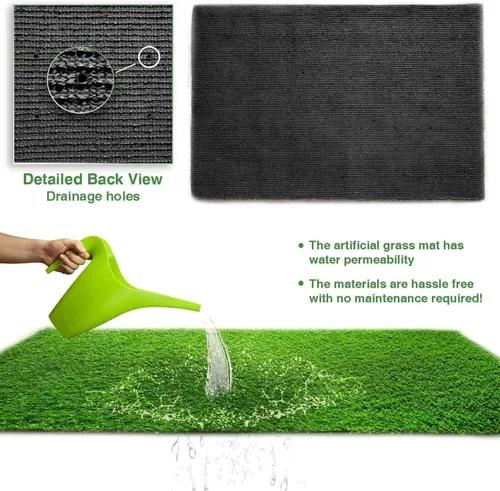 Miniatura 3 de LITA - Alfombra de césped artificial realista para interior y exterior, tapete de pasto sintético para diseño de jardines, tamaño personalizado de 1