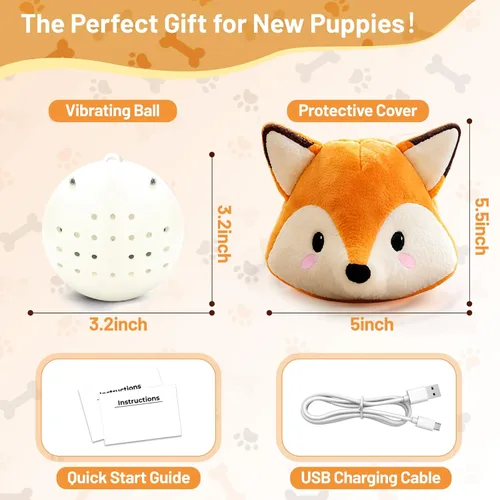Miniatura 8 de Juguete automático para cachorros para aliviar la ansiedad y el aburrimiento, movimiento automático, rebote y vibración con sonido para estimulación
