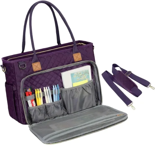 Miniatura 9 de Teacher Toted Laptop Bag with Cup Holder,Nurse Bags Professional Briefcases Business Computer Purses Handbag