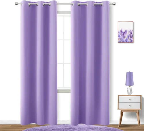 Miniatura 202 de Cortinas opacas de 72 pulgadas extra anchas para dormitorio, puerta corrediza de vidrio y patio, 2 paneles con ojales para oscurecer ventana grande