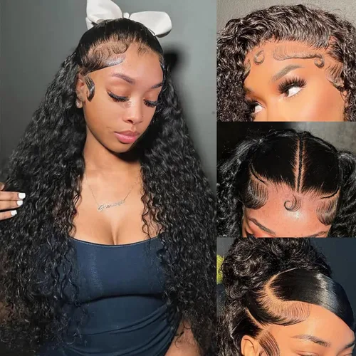 Miniatura 11 de CHEETAHBEAUTY Pelucas de cabello humano brasileño ondulado profundo #4 marrón chocolate 13X6 HD de encaje frontal transparente grado 10A rizado