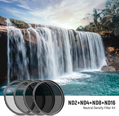 Miniatura 2 de NEEWER Kit de Filtro de Objetivo de 49mm: ND2 ND4 ND8 ND16, Pluma de Limpieza de Lentes, Bolsa de Filtro de Densidad Neutra y Kit de Accesorios
