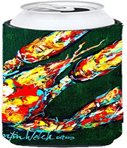 Miniatura 42 de Caroline's Treasures MW1185MUK Big Boy on Blue Crawfish Ultra Hugger para latas delgadas, funda para enfriar, lavable a máquina, funda para bebidas