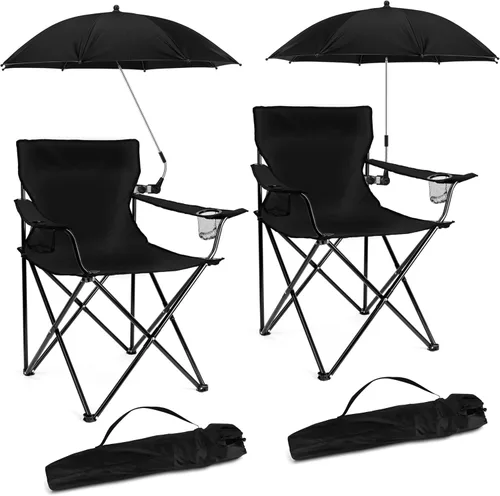 Miniatura 8 de HaSteeL Silla de Camping, Silla Plegable Extra Grande para Adultos, Silla de Campamento Plegable con Portavasos, Portátil para Pesca al Aire Libre