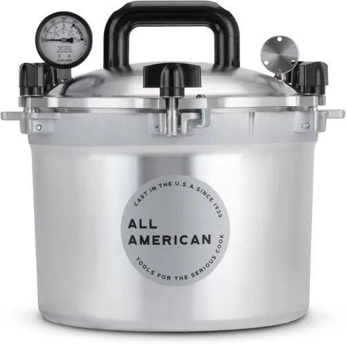 Miniatura 7 de Olla/envasadora a presión All American 1930-21.5qt (El 921), Kelp - Sistema exclusivo de sellado metal a metal - Adecuada para estufas de gas, Azul