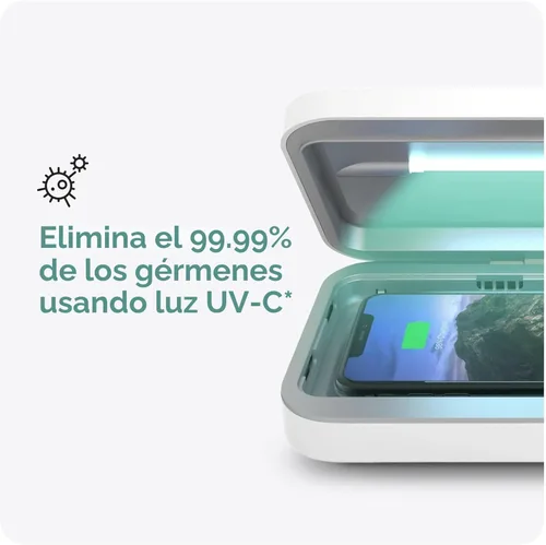 Miniatura 2 de PhoneSoap 3 Desinfectante de teléfono celular UV y doble caja de carga universal para teléfono celular Desinfectante de luz UV-C de 360 grados