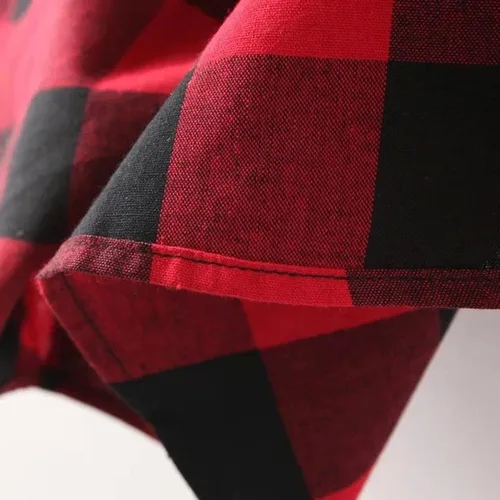 Miniatura 8 de Women's 2023 Summer Tops Plaid Long Sleeve Collar Neck Casual Button Down Dress Shirt Dress Casual Dresses