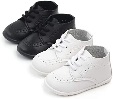 Miniatura 2 de Meckior Mocasines clásicos de piel sintética para niños y niñas, zapatos de vestir Oxford para niños y niñas, zapatos de vestir planos para caminar