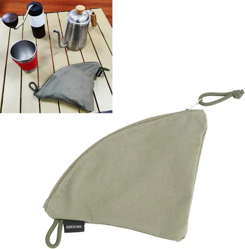 Miniatura 6 de Atyhao Soporte para filtro de café, bolsa de filtro de café en cono para viajes, picnic, campamento, senderismo, compatible con cafetera, 1 unidad