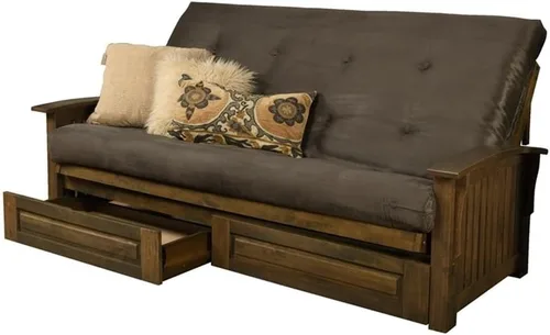 Miniatura 12 de Kodiak Furniture Washington - Marco de futón tamaño Queen con cajones de almacenamiento, marco de futón de madera con colchón incluido en color azul