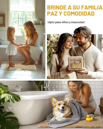 Miniatura 7 de Furicher Juego de alfombras de baño grandes con diseño de gofre, antideslizantes, ultra absorbentes, para decoración de baño, juego de alfombras