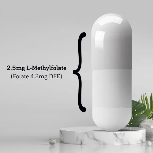 Miniatura 3 de DSO - 90 cápsulas de 2.5 MG de L-metilfolato (5-MTHF), vitamina con folato activo y ácido fólico, envase ecológico (90) cápsulas veganas