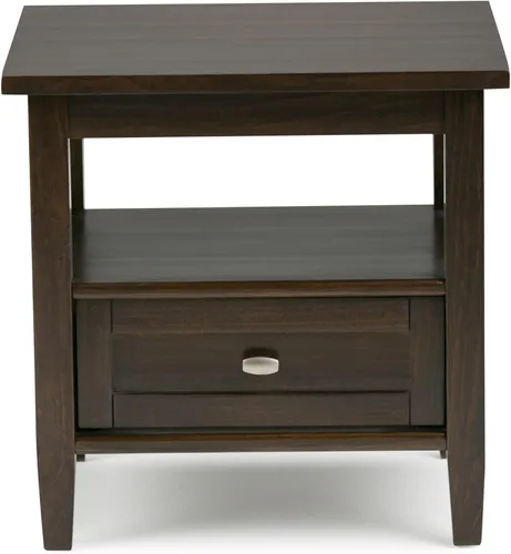 Miniatura 5 de Mesa de café Simpli Home Shaker, color marrón miel, Madera, Marrón (Tobacco Brown)
