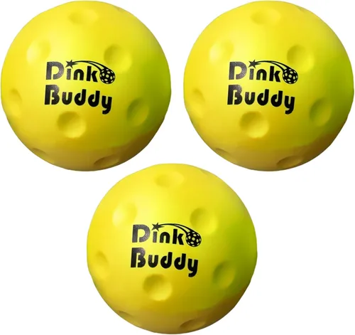 Miniatura 11 de Kelso Pickleball, pelotas de pickleball de espuma PU para reducir el ruido, mejora la coordinación ojo-mano, uso en interiores y exteriores, pelotas