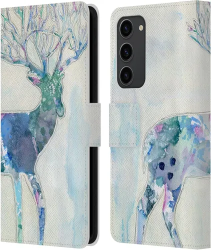 Miniatura 11 de Head Case Designs Officially Licensed Wyanne Blue Watercolour Bear Animals 2 Leather Wallet Case Compatible with Samsung Galaxy S23+ 5G