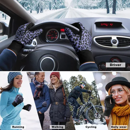 Miniatura 6 de RYMNT Guantes de invierno, pantalla táctil, resistentes al agua, térmicos para correr, conducir, ciclismo, trabajo, senderismo, regalos cálidos