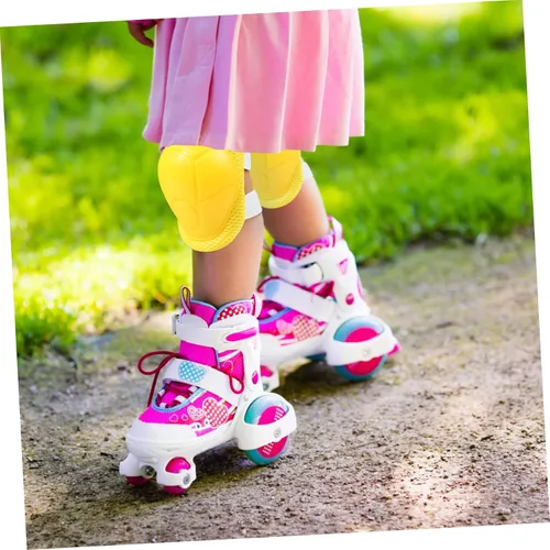Miniatura 7 de VANZACK Rodilleras para niños y niñas, 6 unidades, equipo de protección deportiva, ciclismo, patinaje, de 4 a 16 años, color amarillo, resistentes