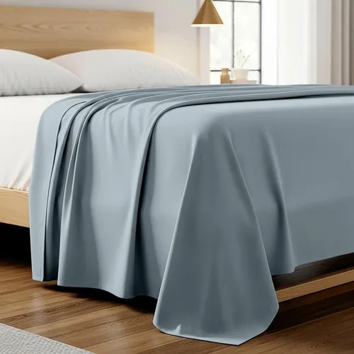 Miniatura 19 de Mellanni Sábana plana tamaño California King – Ropa de cama de la Colección Icónica – Lujo de hotel, extra suave, refrescante, resistente a las 1455