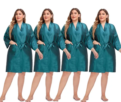 PERFEHAIR Capa de bata para cliente de salón, paquete de 4, batas de peluquería para peluquería para peluquería hasta corte de cabello, coloración