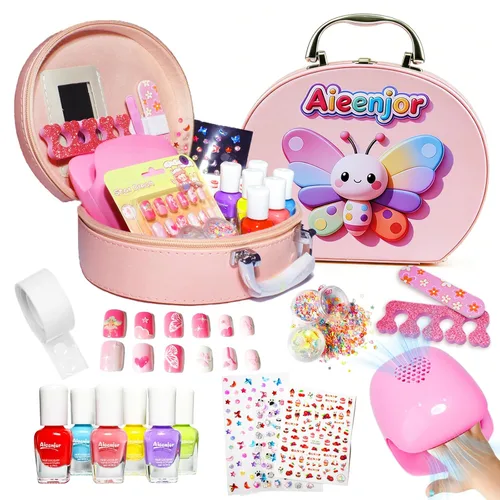 Miniatura 9 de Juego de Esmalte de Uñas de Secado Rápido para Niños, Esmalte de Uñas No Tóxico para Niños Pequeños, Esmalte para Uñas de las Manos Despegable a