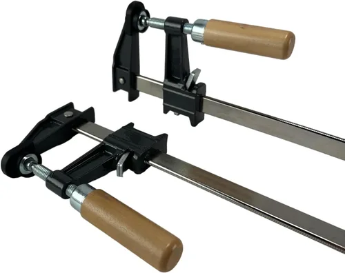 Juego de abrazadera de barra de acero de 4-36 pulgadas con sistema de trinquete de metal y liberación rápida para carpintería y trabajo del metal