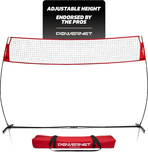 PowerNet Red de voleibol portátil para entrenamiento en el patio trasero, equipo de práctica de voleibol en interiores y exteriores, ideal para