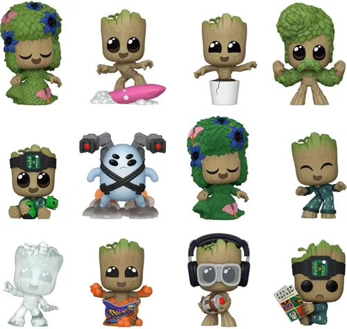 Miniatura 2 de Funko Marvel Guardianes de la Galaxia I Am Groot Mystery Minis Vitrina de 12 figuras