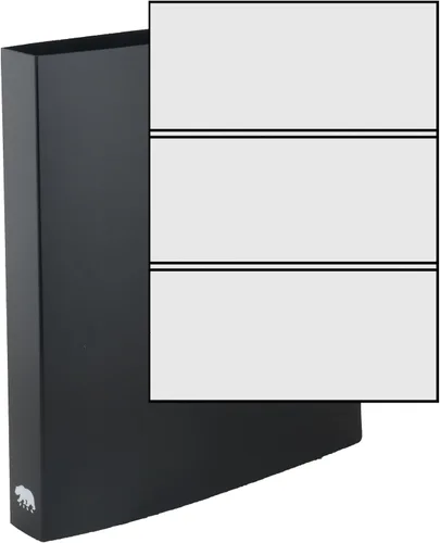 Miniatura 6 de Ursae Minoris Álbum económico de formato estándar con 3 anillos en D para hasta 40 billetes grandes/graduados, postales de hasta 8 x 5 pulgadas