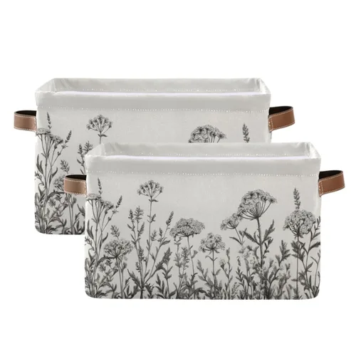 Miniatura 36 de Emelivor ABC - Contenedor de almacenamiento plegable con asa rectangular impermeable ABC Dinosaurios cesta para almacenamiento cubo organizador