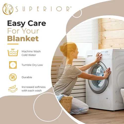 Miniatura 5 de Superior Metro - Manta de algodón para todas las estaciones, manta tejida para sofá, cama, ropa de cama, casa de campo, artículos esenciales