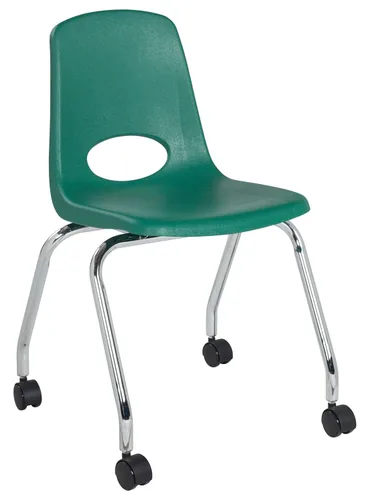 Miniatura 5 de FDP - Silla escolar móvil de 18 pulgadas con ruedas para niños, adolescentes y adultos, asiento ergonómico para aprendizaje en casa, aula u oficina
