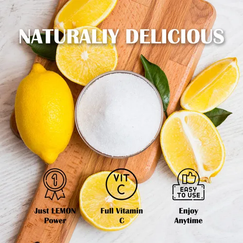 Miniatura 2 de Polvo de Limón Grelim 320g, 100% Polvo Liofilizado, Sin Relleno, Sin Gluten, Rico en Vitamina C Natural Sabor a Limón Fresco Exprimido Ideal