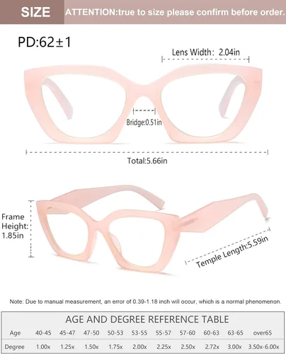 Miniatura 3 de EYEURL Lentes de lectura de ojo de gato para mujer, estilo Oprah, bloqueo de luz azul, para lectores de computadora de gran