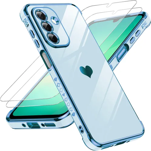 Miniatura 106 de LeYi for Moto G 5G 2025 Case: with Tempered Glass Screen Protector [2 Pcs]+ Full Camera Lens Protection,Love Heart Plating Cute Luxury Soft TPU
